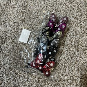 Disney: Bundle of sequin minnie bow hair clips